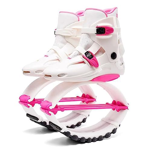 Kangaroo jumping shoes con sistema de rebote estable en color blanco y rosa 2