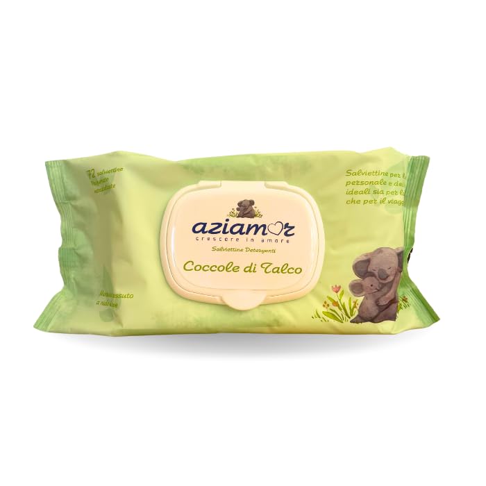 Salviette Detergenti Neonato 12 Confezioni Da 72 Pezzi - Extra Delicate Con Talco
