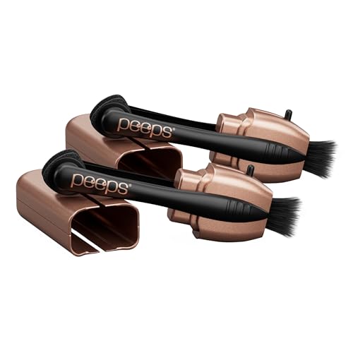 Image of CarbonKlean Peeps Eyeglass Lens Cleaner - Efficient and Durable Carbon Microfiber Technology - Exclusively Used by NASA - 500 Uses (Rose Gold, 2 Pack)