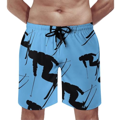 Winter Sports Skier Men's Swim Trunks Breathable Bathing Suit Swimming Board Shorts Hawaiian Beach Swimwear4
