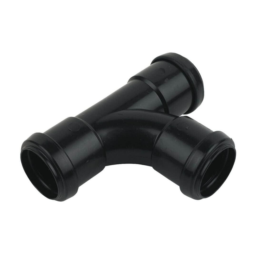 Floplast Black Push-Fit 87.5° Waste Pipe Tee, (Dia)40Mm