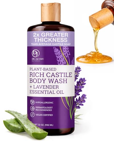 Savon liquide Dr. Jacobs Naturals Lavande 32 oz nettoyant visage corps naturel sans huile palme