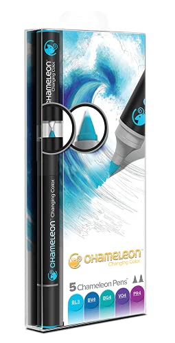 Chameleon Art Products - Marqueurs Chameleon Pens, 5 marqueurs à base d'alcool; Tons Froids