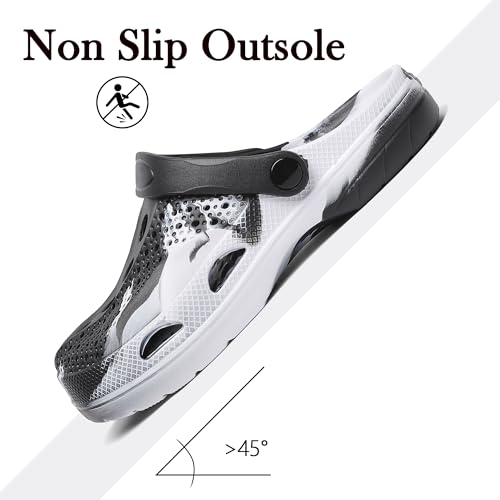 Image of SOSOWHLTE Men's Women's Arch Support Clogs,Unisex Garden Shoes Comfortable Slip-on Outdoor Sandals Slippers for Beach Casual
