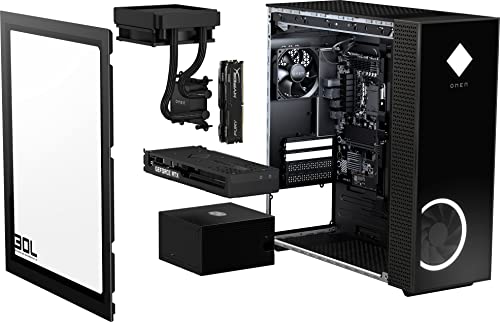 Hp 2022 Omen 30L Gaming Desktop Liquid Cooled Amd Ryzen 7 5800X 8-Core Cpu Nvidia Geforce Rtx 3080 (12Gb Gddr6X) 32Gb Xmp Rgb Ddr4 1Tb Ssd + 2Tb Hdd Tempered Glass Panel Windows 10 W/Re 32Gb Usb #TOP6
