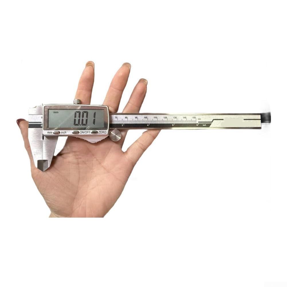 Calibro digitale a corsoio ricaricabile in acciaio inox da 300 mm con ricarica USB-C, precisione di 0,01 mm, grande LCD per industria, gioielli ed elettronica (D)