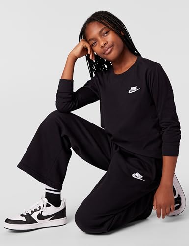 Image of Nike Girls' Sportswear Club Fleece Wide-Leg Pants