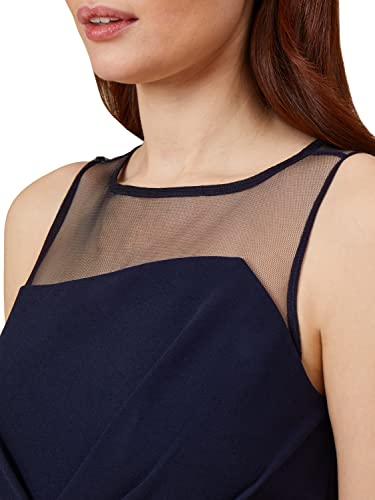 Image of Adrianna Papell Women's Draped Crepe Illusion Dress