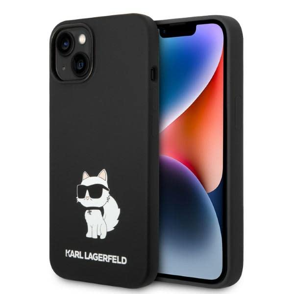 Karl Lagerfeld KLHMP14MSNCHBCK Coque Rigide pour iPhone 14 Plus 6,7" Noir Silico