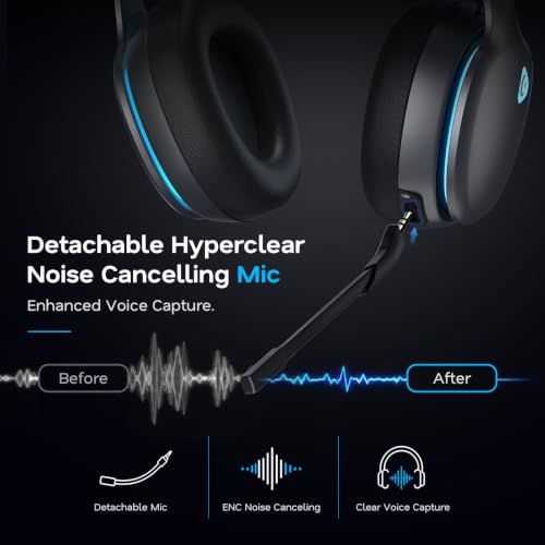 Image of AOC 2.4GHz Wireless Gaming Headset for PS5, PS4, Switch, 45Hr, Space Gray