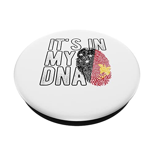 Funny it's in my DNA Papua New Guinea flag Fingerprint PopSockets Swappable PopGrip, Black - Image 2