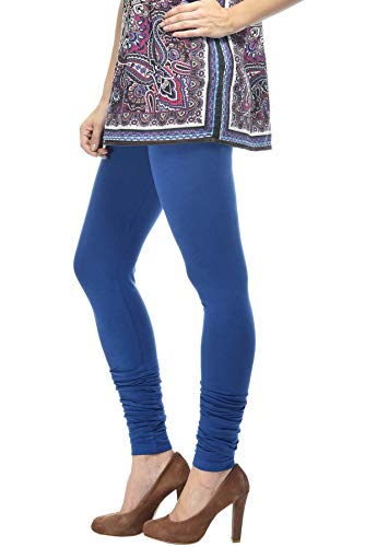 Image of Frenchtrendz Women's Cotton Spandex Stretchable Mid Rise Slim Fit Churidar Leggings Pull On
