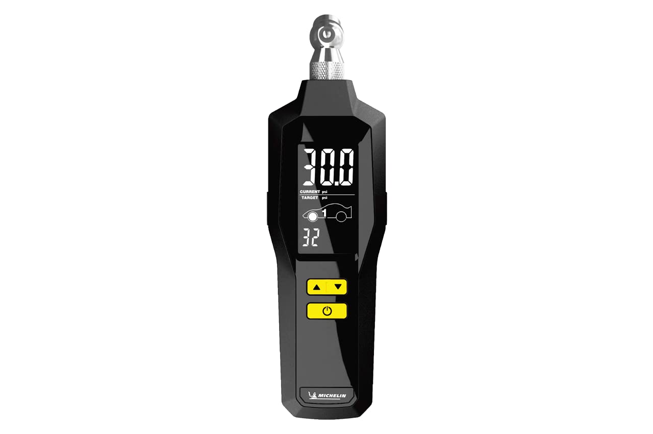 MICHELIN 12294 Programmable Digital Tyre Pressure Gauge LCD Display, 5