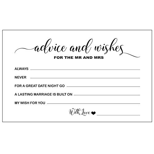 RXBC2011 Wedding advice and well wishes Cards for the Mr and Mrs Bride and Groom Newlyweds Bridal...