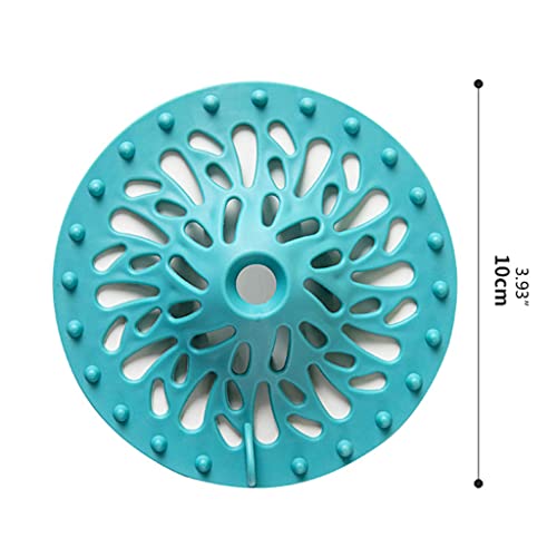 Tapón antiobstrucción para desagüe de ducha y fregadero, filtro para cabellos, tapa para rejilla de piso, accesorios para baño y cocina, color azul miniatura 6