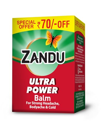 Zandu Ultra Power Balm | For Pain Relief from Strong Headache, Bo...