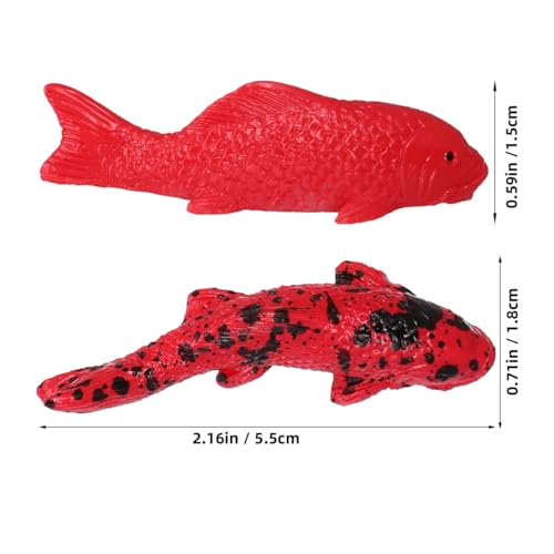 Image of Beaupretty Small Fish Statue 5 Pcs Aquarium Decor Fake Koi Fish Ornaments Realistic Tank Decorations for Home and Office Terrariums