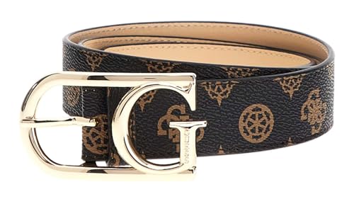 Ceinture en toile GUESS Dorys Belt W90 Mocha Logo pour pantalon et veste