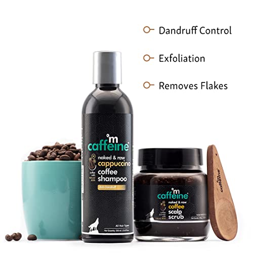 mCaffeine Ultimate Anti-Dandruff Kit with Coffee Scalp Scrub and Cappuccino Shampoo | Controls Dandruff and Exfoliates Scalp with Natural AHA and... - Image 3