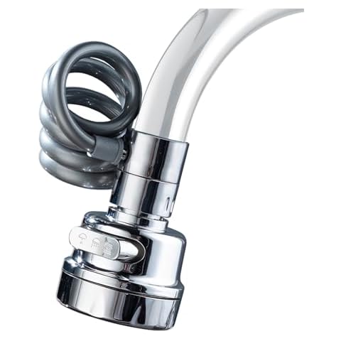 Yitexin Sink Faucet Sprayer Attachment, 3 Water Outlet Modes Faucet Extender Aerator with Stretchable Hose, Kitchen Water Saving Sink Sprayer Head for Wash Hand Hair Face (Silver) Cover