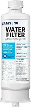 SAMSUNG Genuine Filter for Refrigerator Water and Ice, Carbon Block Filtration, Reduces 99% of Harmful Contaminants for Clean, Clear Drinking Water, 6-Month Life, HAF-QIN/EXP, 1 Pack