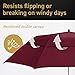 EEZ-Y Compact Travel Golf Umbrella, 58 Inch Collapsible Windproof Umbrellas for Rain w/Double Canopy - Lightweight, Portable & Break Resistant – Marsala