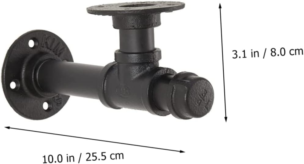 2pcs Iron Industrial Shelf Bracket Pipe Holders for Wall Decor Industrial Pipe Hanger Bracket