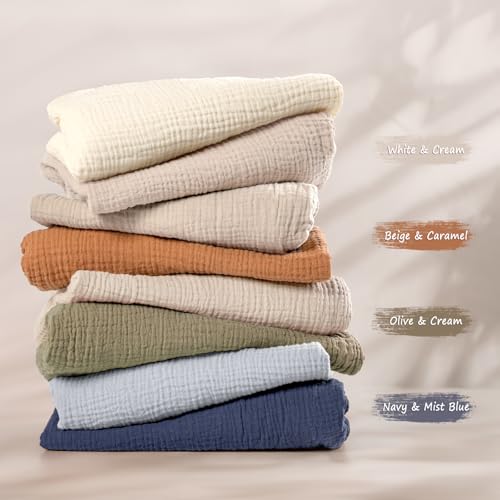 Image of lulumoon Baby Muslin Bassinet Sheets: Cotton Bassinet Sheets Neutral for Boys and Girls - Fitted for Oval Rectangle or Hourglass