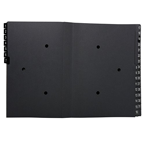 EXACOMPTA Lot de 6 Trieurs rigide Ordonator économique 32 compartiments numériques 24 x 32 Noir
