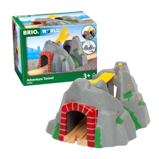 BRIO 33481 Äventyrstunnel | Adventure Tunnel 1 del Leksakståg med tillbehör och skena i trä. För barn från 3 år. För små lokförare.
