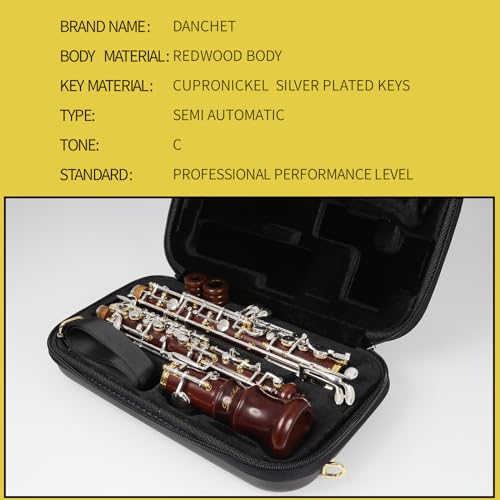 image for Danchet Oboe Professional Performance Level Redwood Body Silver Plated