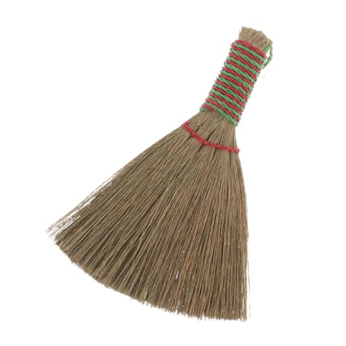 ULDIGI Efficient Dust Capture Hand Broom Natural Straw Chinese Broom Dense Weave for Thorough Cleaning Versatile for Home Use