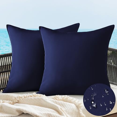 JOTOM Set di 2 Federe Cuscini da Esterno Impermeabili 45x45