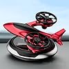 Niceminiwall Solar Car Air Freshener Aromatherapy Diffuser with Rotating Helicopter Design, Alloy Construction, Natural Essential Oils for Pleasant Fragrance, Solar Powered(Red) #5