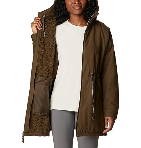 Columbia Women’s Olive Green Crystal Crest Quilted Jacket – Cozy Meets Chic in Medium Size - Image 5