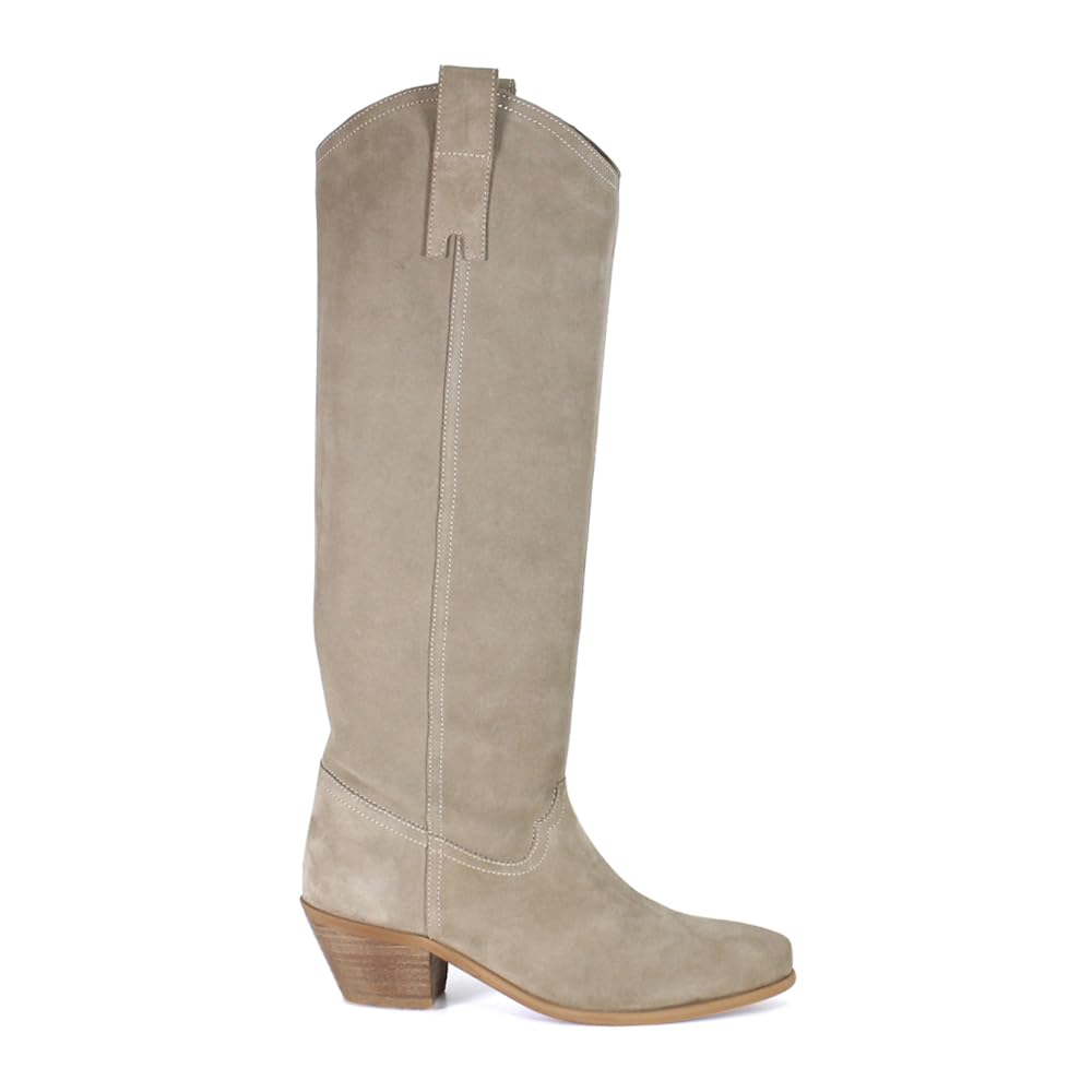 Diba True Womens Ame Thyst Snip Toe Zippered Casual Boots Knee High Low Heel 1-2 - Beige