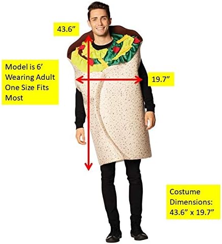 Miniatura 4 de Rasta Imposta Disfraz de burrito de lujo para adultos, para hombre y mujer, talla única, Multi colorido
