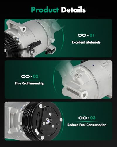 Image of SCITOO A /C Compressor with Clutch for Chevy Colorado 2.5L 2015-2022 | Fast Cooling, Ultra Low Noise (≤72 dB)Air Conditioner Compressor with Clutch, Easy Installation, 23249243 23287187 23301207