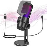 Kerdele microfone rgb condensador microfone de mesa microfone de