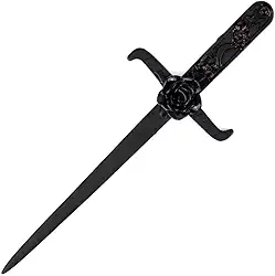 Athame Negro Metal Pomba Gira Rosa Negra 16,50 cm