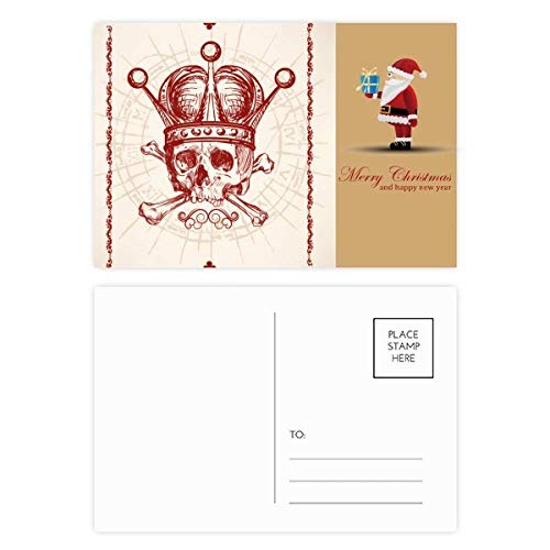 Cartes postales squelette de poker rouge : lot de 20 pour correspondances et collectionneurs