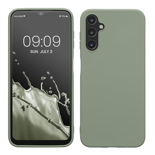 kwmobile Handyhülle für Samsung Galaxy A14 5G Hülle - TPU Case - Kabelloses Laden - Schutzhülle Cover in Graugrün