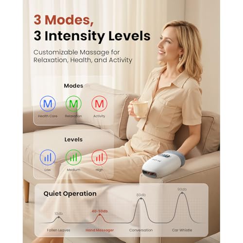 bob and brad hand massager with heat and compression fsa eligiblehsa eligible h60 cordless hand massager for arthritis and carpal tunnel pain relief heated wrist finger massage gifts for mom dad