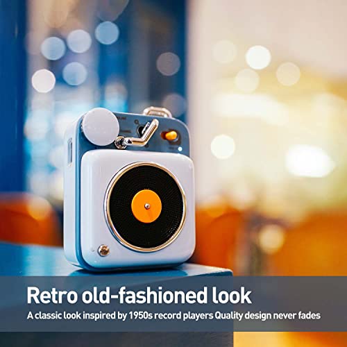 Image of Muzen Mini Bluetooth Speaker, Button Small Cute Portable Metal Retro Wireless Speaker with Loud Volume Great Sound and Portable Lanyard & Gift Bag for Office Classic Vintage Decor