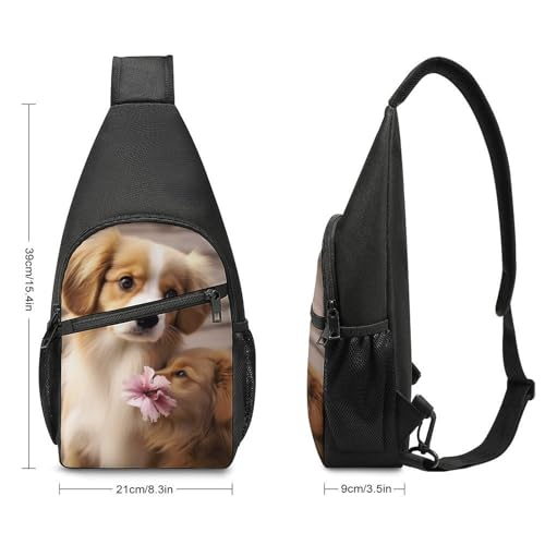 Cute Dog mochila deportiva tipo bandolera para senderismo miniatura 2