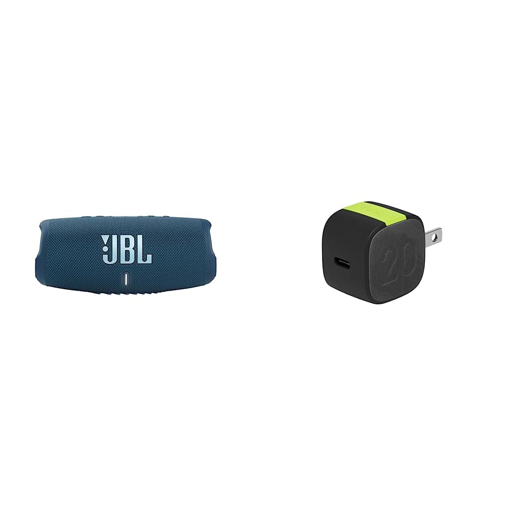 JBL Charge 5 - Portable Bluetooth Speaker with IP67 Waterproof and USB Charge Out - Blue and InfinityLab