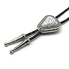 Bolo Ties Krawatte Für Herren - Kleine Dreiecks-Krawatte Mit Natürlichem Türkis-Anhänger, Western-Cowboy-Kostümzubehör, Handgefertigtes Leder-Kragen-Seil, Neuheitsgeschenk, Weiß, Einheitsgröße #4