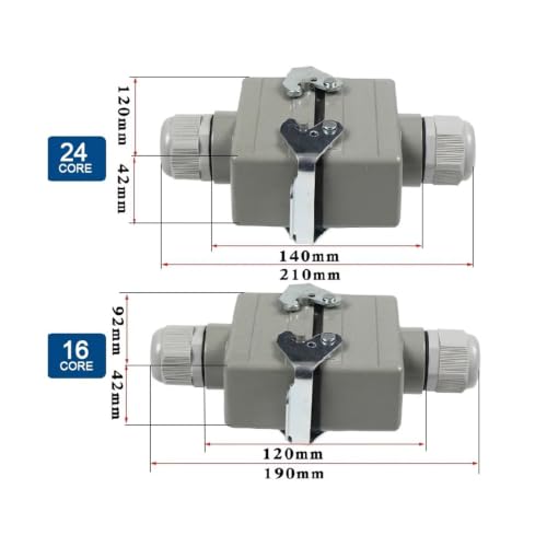 Conector rectangular impermeable HDC-HE de 16 pines para una transmisión estable de 16A 4