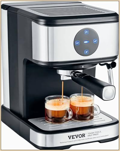Image of Mann Mart‚Powerful 15 Bar Espresso Machine with Milk Frother - Make Cafe-Quality Coffee at Home