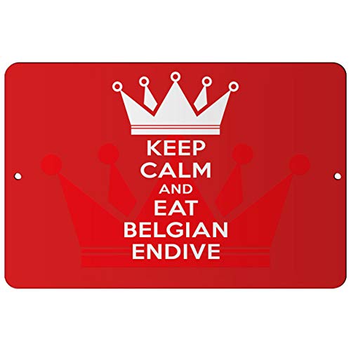 Makoroni - Keep Calm and EAT Belgian Endive - 12\"x18\" Aluminum Novelty Fun Street Sign, DesD11